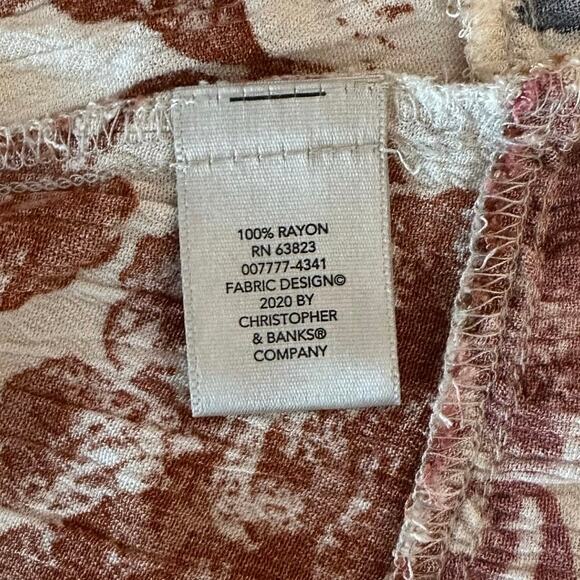 CJ Banks Women’s 3/4 Sleeve Button-Down Floral Blouse Size 3X Office Church - Picture 7 of 8